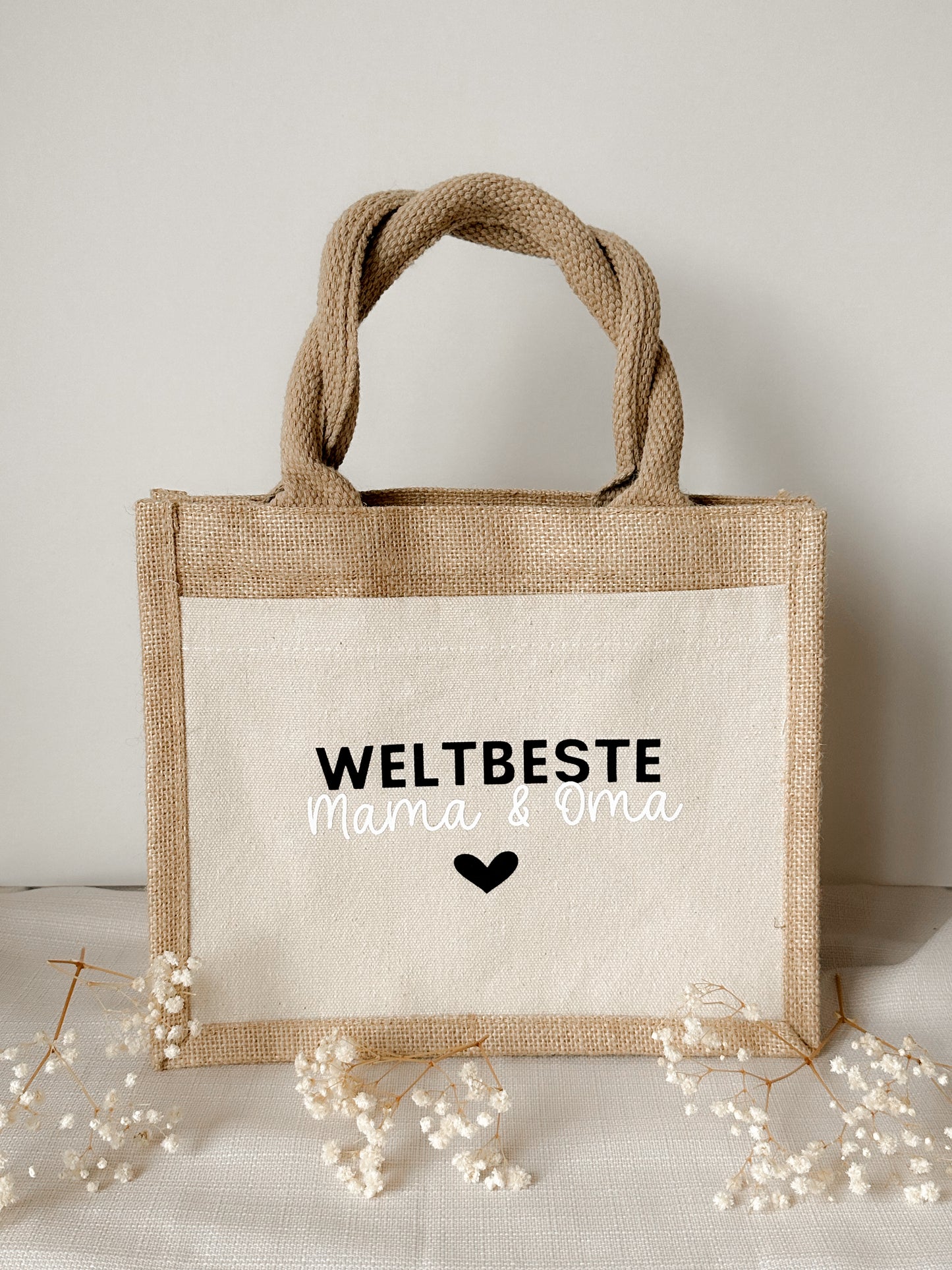 Jutetasche Weltbeste Mama & Oma - plotterfeld