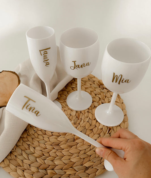 Personalisierte Sektgläser - plotterfeld