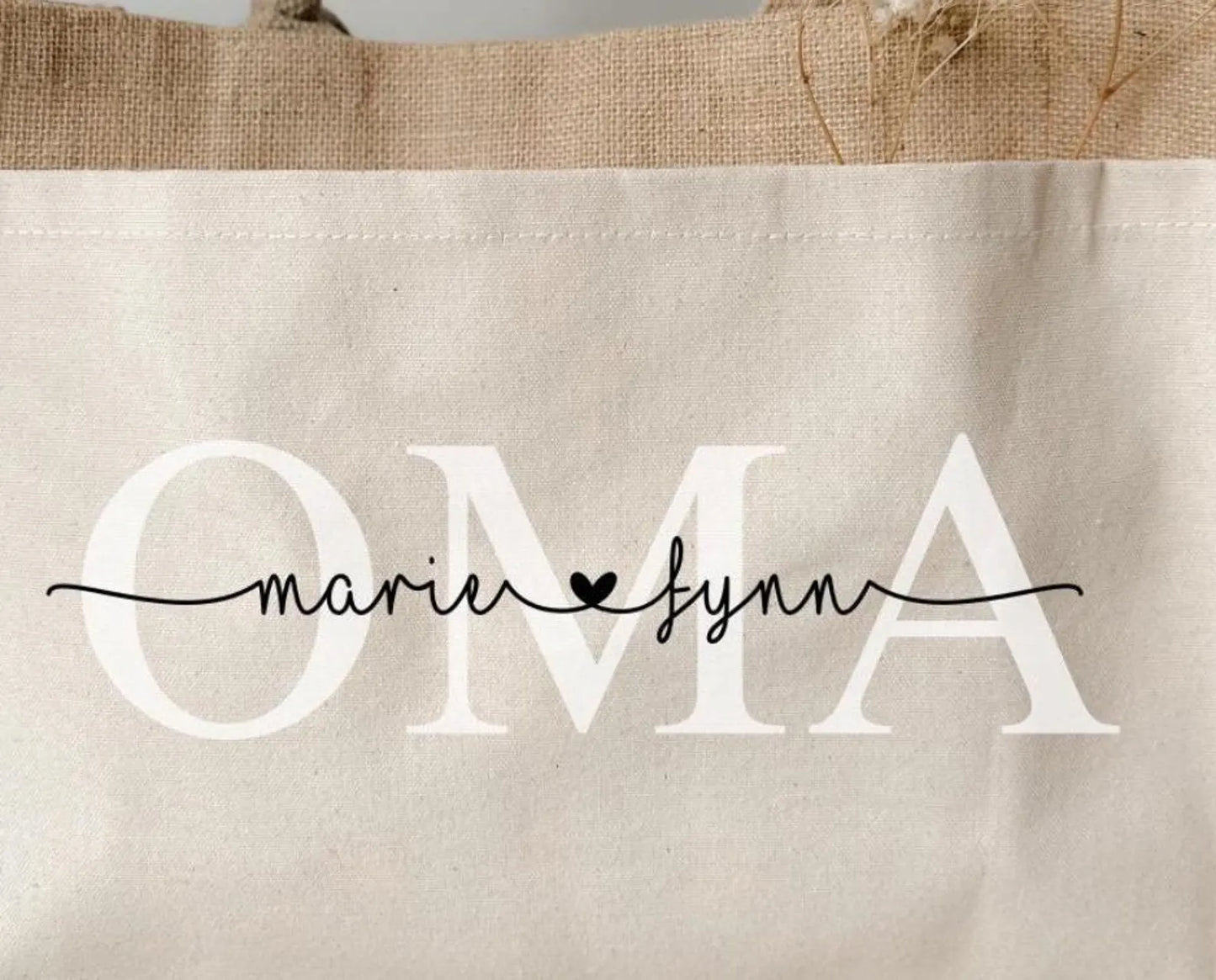 Jutetasche Oma - plotterfeld