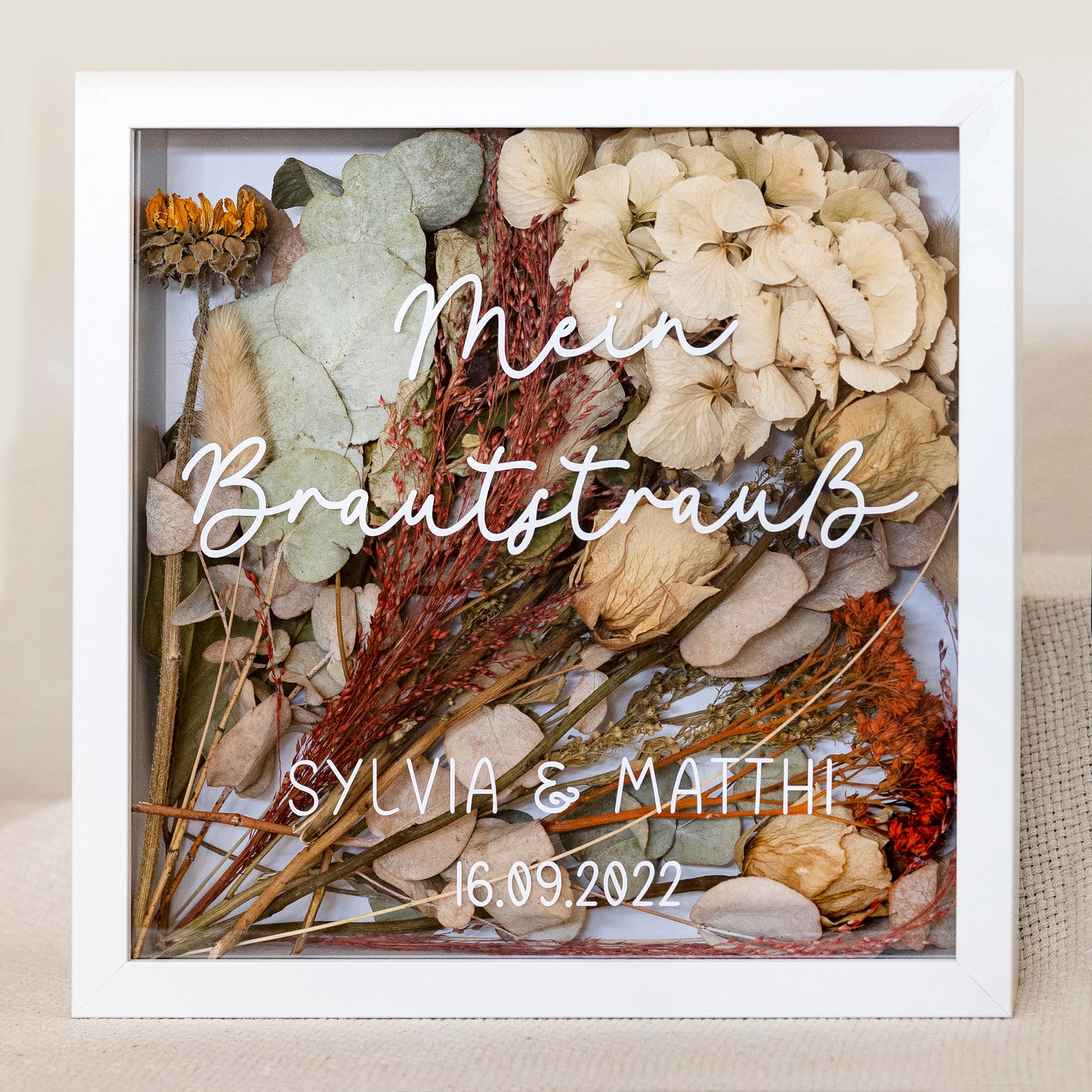 Mein Brautstrauß - Bilderrahmen - plotterfeld