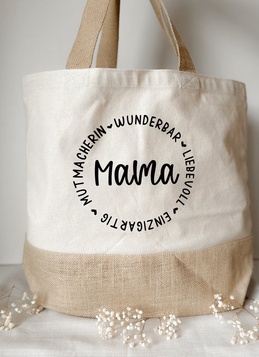 Jutetasche Mama