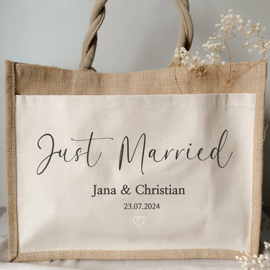 Jutetasche Just Married