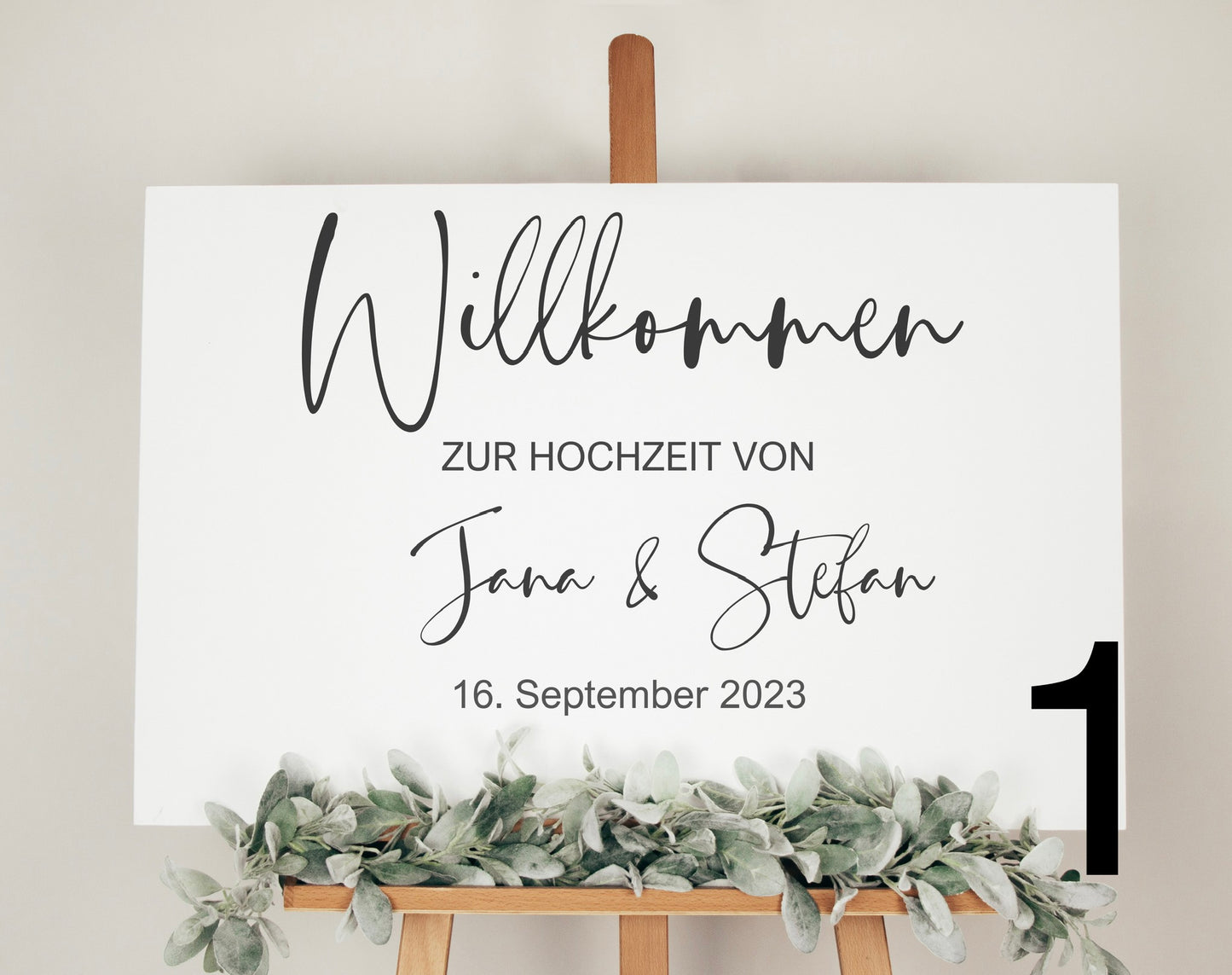 Aufkleber "Willkommen zur Hochzeit"