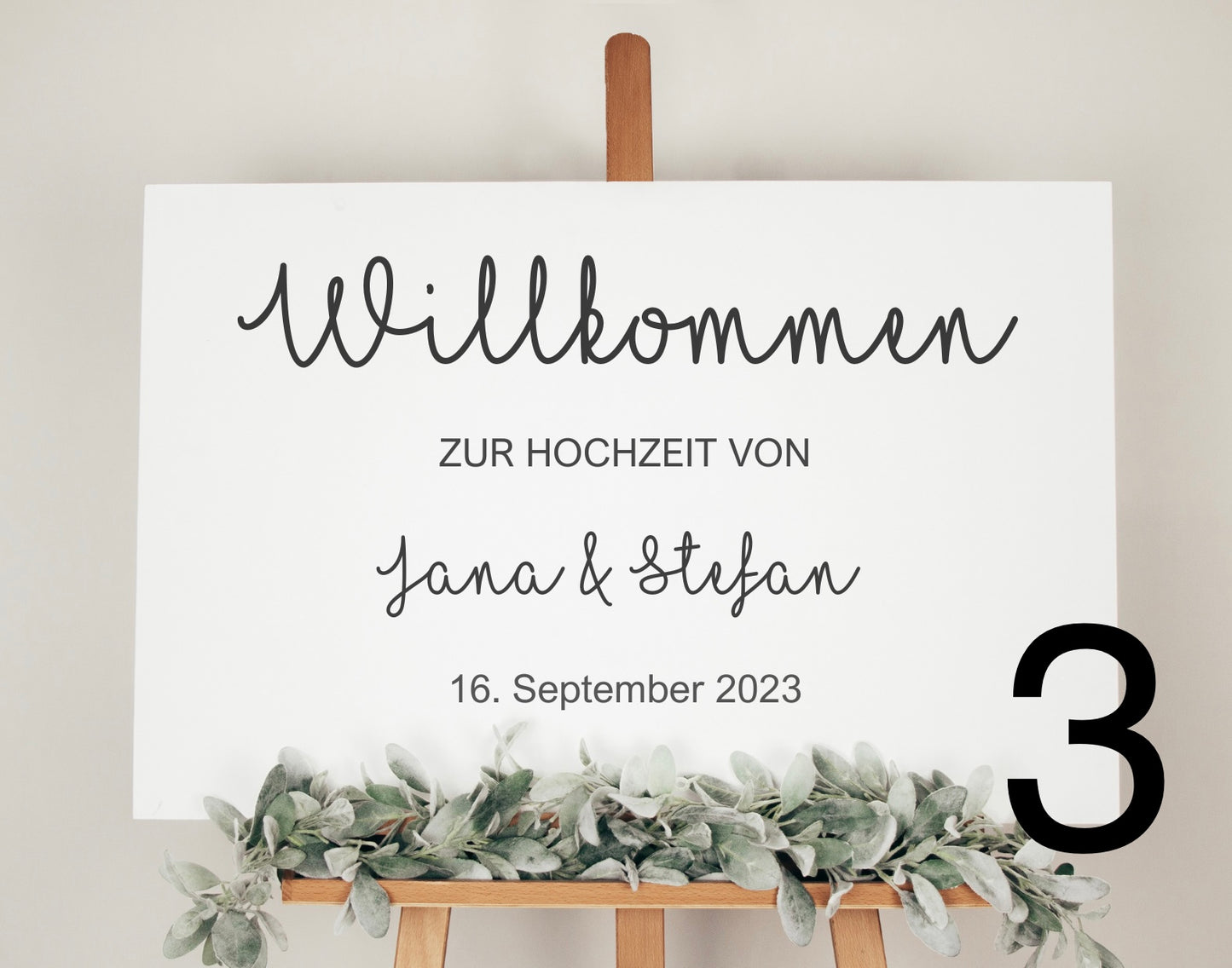 Aufkleber "Willkommen zur Hochzeit"