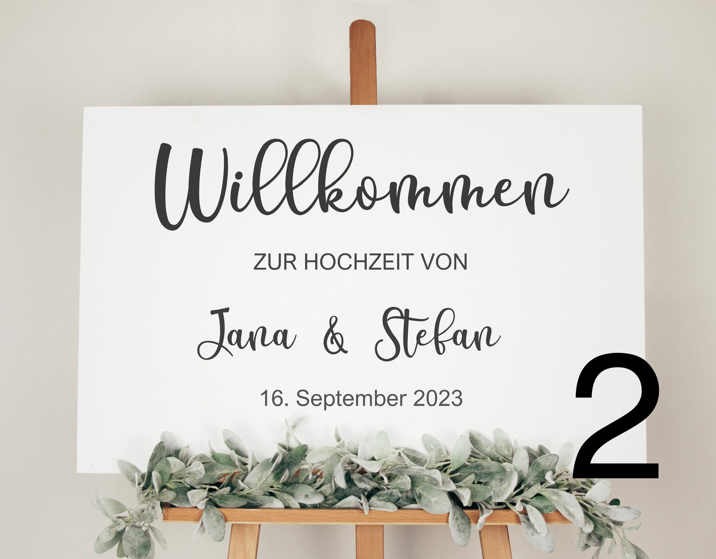 Aufkleber "Willkommen zur Hochzeit"